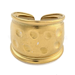 304 Stainless Steel Open Cuff Ring for Women&nbsp;RJEW-U014-19G