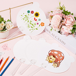 30Pcs Paper Hand Held Fan&nbsp;DIY-SP0002-06