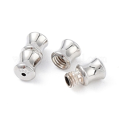 Anti-Tarnish Rhodium Plated 925 Sterling Silver Screw Clasps&nbsp;STER-K173-03P