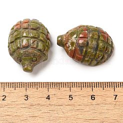 Natural Unakite Carved Hedgehog Statues Ornament&nbsp;DJEW-C019-03E