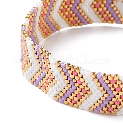 Seed Arrow Beaded Bracelet with Brass Magnetic Clasps&nbsp;BJEW-MZ00041