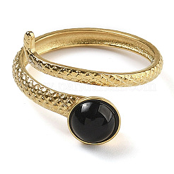 Natural Dyed & Heated Black Agate Finger Rings&nbsp;RJEW-U027-04G-08