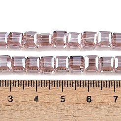Electroplate Transparent Glass Beads Strands&nbsp;EGLA-B011-07A-PL02