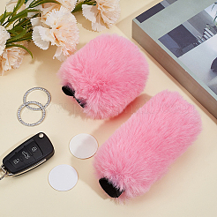 Plush Car Gear & Handbrake Cover Sets&nbsp;AJEW-CL0003-59A