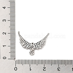 Brass Micro Pave Clear Cubic Zirconia Pendants&nbsp;KK-M275-17P