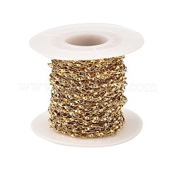 Ion Plating(IP) Handmade 304 Stainless Steel Twist Link Chains&nbsp;CHS-G025-07G
