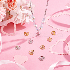 12Pcs 2 Colors 201 Stainless Steel Pendants&nbsp;STAS-UN0041-54
