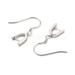 Anti-Tarnish Rhodium Plated 925 Sterling Silver Earring Hooks&nbsp;STER-I009-07P