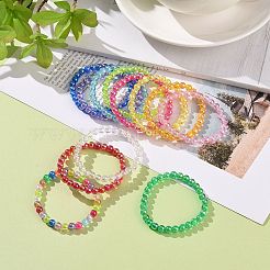 AB Color Transparent Acrylic Beaded Stretch Bracelet Sets&nbsp;BJEW-JB09047