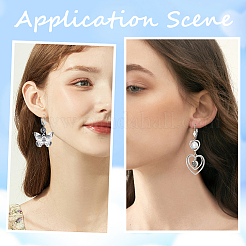 304 Stainless Steel Leverback Earring Findings&nbsp;STAS-SP0001-03B