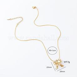 3Pcs Stainless Steel Bowknot Pendant Necklaces for Women&nbsp;DK8946