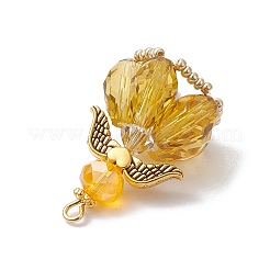 Faceted Glass Pendants&nbsp;PALLOY-MZ00582-01