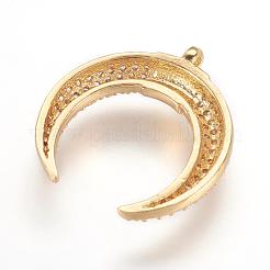 Brass Micro Pave Cubic Zirconia Pendants&nbsp;ZIRC-G107-05G