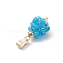 Glass Seed Beaded Teardrop Pendants&nbsp;PALLOY-MZ00637