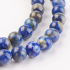 Natural Lapis Lazuli Beads Strands&nbsp;G-G099-8mm-7A