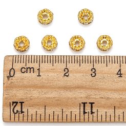 Brass Grade A Crystal Rhinestone Spacer Beads&nbsp;RB-A006-6MM-G