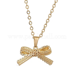 Bowknot Brass Pendant Necklaces&nbsp;NJEW-TA00138