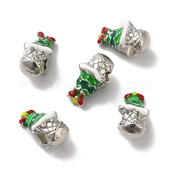 Christmas Theme Alloy Enamel European Beads&nbsp;PALLOY-D058-01P-01