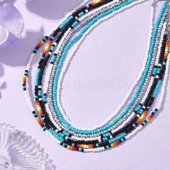 Glass Bead Necklaces for Women&nbsp;NJEW-JN04671
