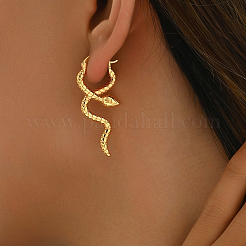 Brass Retro Snake Hoop Earrings&nbsp;OV7667