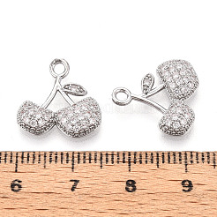 Brass Micro Pave Cubic Zirconia Pendants&nbsp;KK-T074-73P