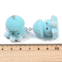 Flocky Resin Pendants&nbsp;FIND-A052-04C
