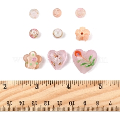 38Pcs 9 Styles Handmade Luminous Lampwork Beads&nbsp;LAMP-FS0001-31