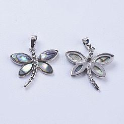 Abalone Shell/Paua Shell Pendants&nbsp;X-SSHEL-L008-07P