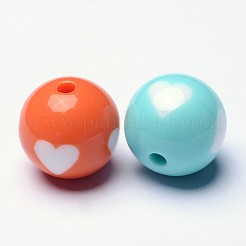 60Pcs Opaque Acrylic Beads&nbsp;MACR-SC0001-88