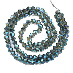 Electroplate Transparent Glass Beads Strands&nbsp;EGLA-Q026-016