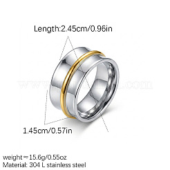 304 Stainless Steel Wide Band Finger Rings&nbsp;WG759FC-01