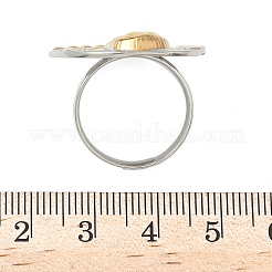 304 Stainless Steel Adjustable Finger Rings for Women&nbsp;RJEW-K298-01GP
