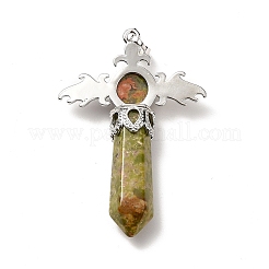 Natural Unakite Pendants&nbsp;G-B033-01P-16