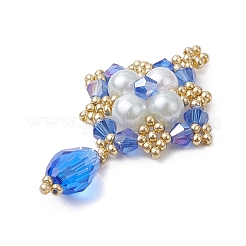 Seed Beads Beaded Charms&nbsp;PALLOY-MZ00362-02