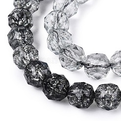 Crackle Transparent Glass Beads Strands&nbsp;GLAA-Q108-02A-01