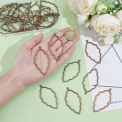 30Pcs Tibetan Style Alloy Open Back Bezel Big Pendants&nbsp;FIND-PH0029-41