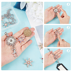 DIY Interchangeable Snowflake Office Lanyard ID Badge Holder Necklace Making Kit&nbsp;DIY-SC0021-98