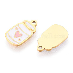 304 Stainless Steel Enamel Charms&nbsp;STAS-T065-64G-01