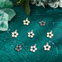 16Pcs 4 Colors 201 Stainless Steel Pendants&nbsp;STAS-UN0030-78