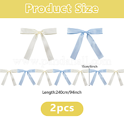 Polyester Bowknot Charms Party Banners&nbsp;DIY-WH0671-313