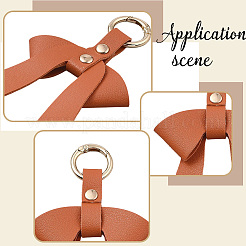 Bowknot PU Leather & Alloy Keychain&nbsp;KEYC-WH20026-05C