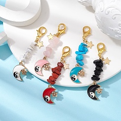Moon & Star Alloy Enamel Pendants Decoraiton&nbsp;HJEW-JM01636