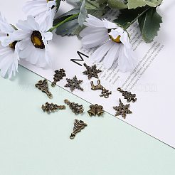 Christmas Mixed Style Tibetan Style Alloy Pendants&nbsp;TIBEP-F040-02AB