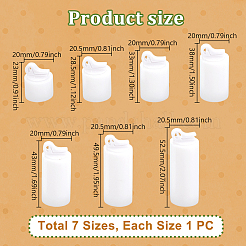 7Pcs 7 Sizes Acrylic Jewelry Finger Ring Displays Stands&nbsp;RDIS-WH0011-34B