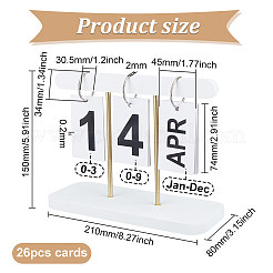 Wood Flip Perpetual Desk Calendar&nbsp;DJEW-WH0039-83B
