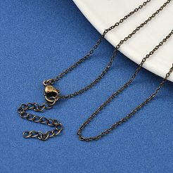 304 Stainless Steel Cable Chain Necklaces for Unisex&nbsp;NJEW-K249-24AB
