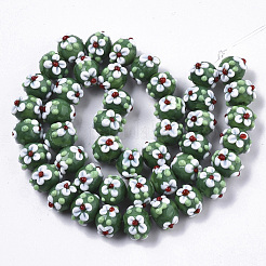 Handmade Lampwork Beads Strands&nbsp;LAMP-N021-001D