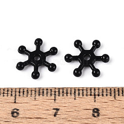 Spray Painted Alloy Snowflake Spacer Beads&nbsp;PALLOY-T094-19E