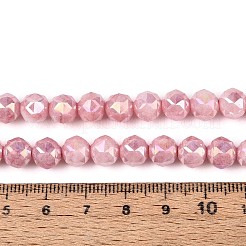 Anti-Tarnish Electroplate Glass Beads Strands&nbsp;GLAA-N010-8mm-07