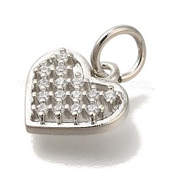 Brass Micro Pave Cubic Zirconia Pendants&nbsp;KK-Q001-10P